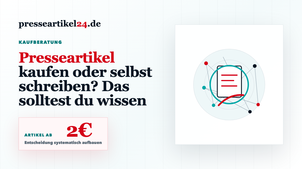 Beitragsbild: Presseartikel kaufen oder selbst schreiben? Das solltest du wissen