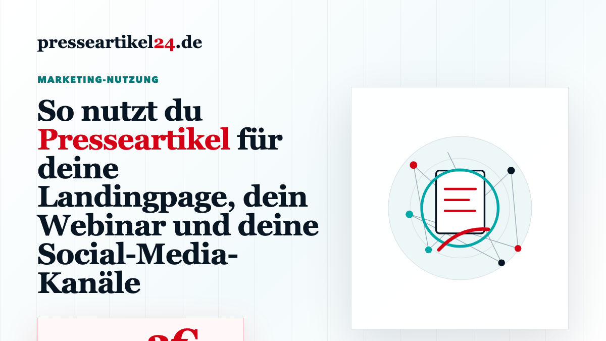 Beitragsbild: So nutzt du Presseartikel für deine Landingpage, dein Webinar und deine Social-Media-Kanäle